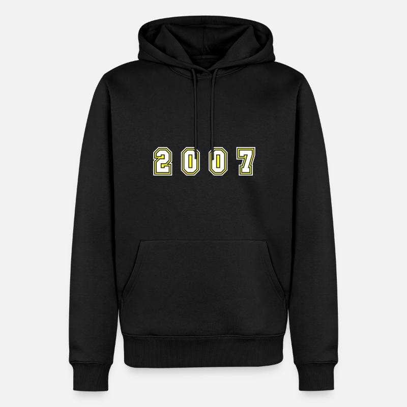 Numéro de l’année 2007 - Sweat à capuche Premium bio Homme - noir