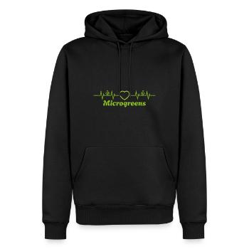 Microgreens Gärtner Landwirt Gärtner Microgreen - Männer Premium Bio Hoodie - Schwarz - Vorne - Nico (187cm)