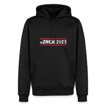 Zrce 2023 - Männer Premium Bio Hoodie - Schwarz - Vorne - Nico (187cm)