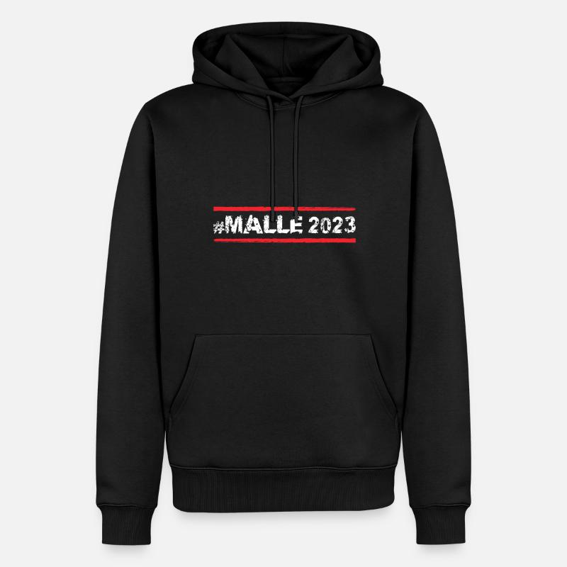 Malle 2023 - Sweat à capuche Premium bio Homme - noir