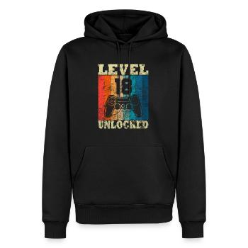 Happy Birthday - 18. Geburtstag für Gamer - Männer Premium Bio Hoodie - Schwarz - Vorne - Nico (187cm)