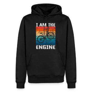 I'm the engine - funny bike saying - Men’s Premium Organic Hoodie - black - Front - Nico (187cm)