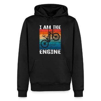 I'm the engine - funny bike saying - Men’s Premium Organic Hoodie - black - Front - Nico (187cm)