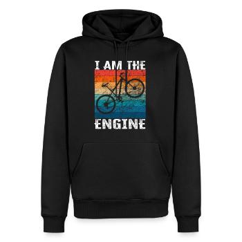I'm the engine - funny bike saying - Men’s Premium Organic Hoodie - black - Front - Nico (187cm)