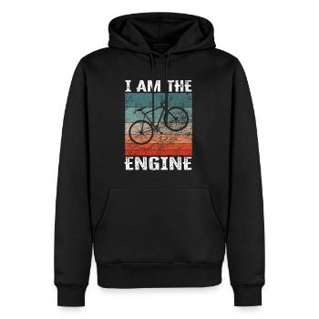 I'm the engine - funny bike saying - Men’s Premium Organic Hoodie - black - Front - Nico (187cm)