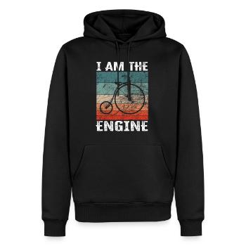 I'm the engine - funny bike saying - Men’s Premium Organic Hoodie - black - Front - Nico (187cm)