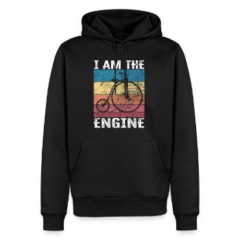 I'm the engine - funny bike saying - Men’s Premium Organic Hoodie - black - Front - Nico (187cm)