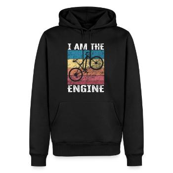 I'm the engine - funny bike saying - Men’s Premium Organic Hoodie - black - Front - Nico (187cm)