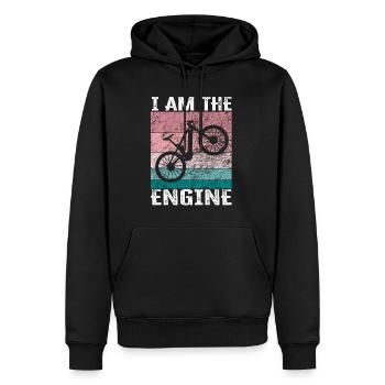 I'm the engine - funny bike saying - Men’s Premium Organic Hoodie - black - Front - Nico (187cm)