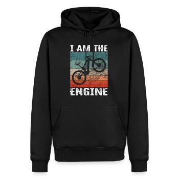 I'm the engine - funny bike saying - Men’s Premium Organic Hoodie - black - Front - Nico (187cm)