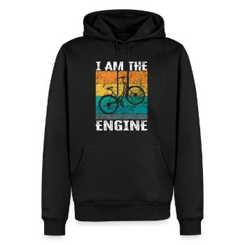 I'm the engine - funny bike saying - Men’s Premium Organic Hoodie - black - Front - Nico (187cm)