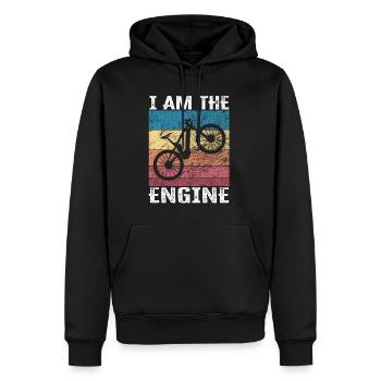 I'm the engine - funny bike saying - Men’s Premium Organic Hoodie - black - Front - Nico (187cm)