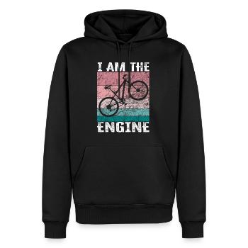 I'm the engine - funny bike saying - Men’s Premium Organic Hoodie - black - Front - Nico (187cm)