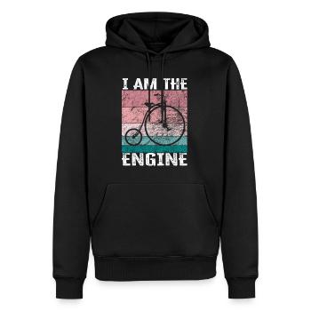 I'm the engine - funny bike saying - Men’s Premium Organic Hoodie - black - Front - Nico (187cm)