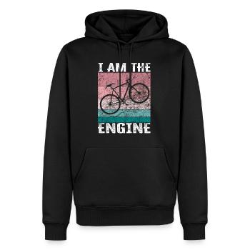 I'm the engine - funny bike saying - Men’s Premium Organic Hoodie - black - Front - Nico (187cm)