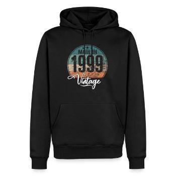 Vintage Made in 1999 Geburtsjahr 1999 Geburtstag - Männer Premium Bio Hoodie - Schwarz - Vorne - Nico (187cm)