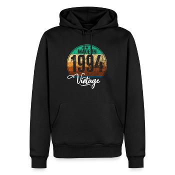 Vintage Made in 1994 Geburtsjahr 1994 Geburtstag - Männer Premium Bio Hoodie - Schwarz - Vorne - Nico (187cm)