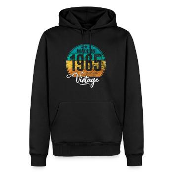 Vintage Made in 1965 Geburtsjahr 1965 Geburtstag - Männer Premium Bio Hoodie - Schwarz - Vorne - Nico (187cm)