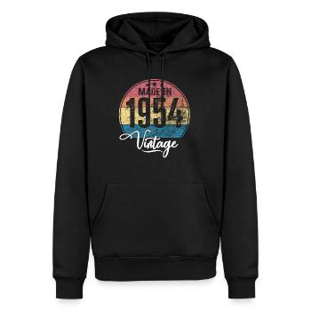 Vintage Made in 1954 Geburtsjahr 1954 Geburtstag - Männer Premium Bio Hoodie - Schwarz - Vorne - Nico (187cm)