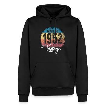 Vintage Fabriqué en 1952 Année de naissance 1952 Anniversaire - Sweat à capuche Premium bio Homme - noir - Devant - Nico (187cm)
