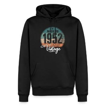 Vintage Made in 1952 Geburtsjahr 1952 Geburtstag - Männer Premium Bio Hoodie - Schwarz - Vorne - Nico (187cm)