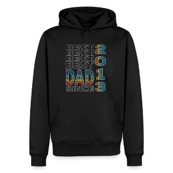 Bester Papa der Welt seit 2013 Vatertag Geburtstag - Männer Premium Bio Hoodie - Schwarz - Vorne - Nico (187cm)