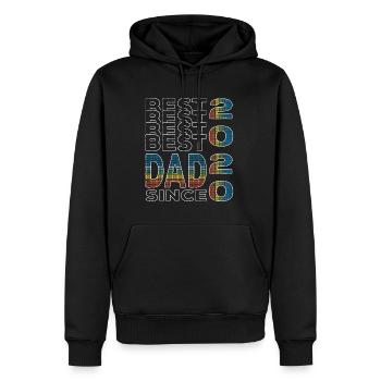 Bester Papa der Welt seit 2020 Vatertag Geburtstag - Männer Premium Bio Hoodie - Schwarz - Vorne - Nico (187cm)