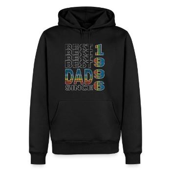 Bester Papa der Welt seit 1996 Vatertag - Männer Premium Bio Hoodie - Schwarz - Vorne - Nico (187cm)