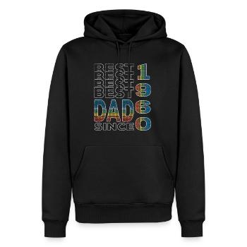 Bester Papa der Welt seit 1960 Vatertag - Männer Premium Bio Hoodie - Schwarz - Vorne - Nico (187cm)