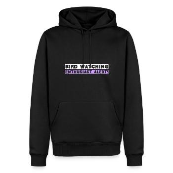 Bird watching enthusiast alert! - Männer Premium Bio Hoodie - Schwarz - Vorne - Nico (187cm)