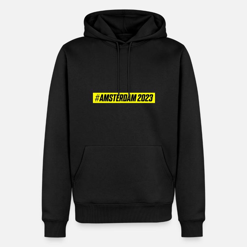 Amsterdam 2023 - Männer Premium Bio Hoodie - Schwarz