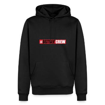 Ostsee Crew - Männer Premium Bio Hoodie - Schwarz - Vorne - Nico (187cm)