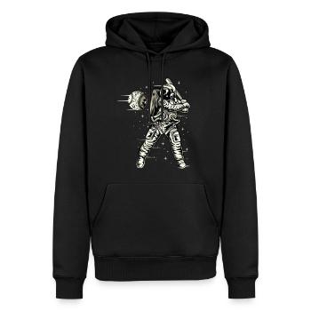 espace de base-ball - Sweat à capuche Premium bio Homme - noir - Devant - Nico (187cm)