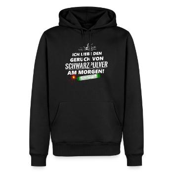 Pyro Pulver Geruch Feuerwerk - Männer Premium Bio Hoodie - Schwarz - Vorne - Nico (187cm)