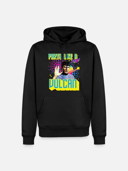 Star Trek Geburtstags-Design Party Like A Vulcan - Männer Premium Bio Hoodie - Schwarz