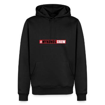 Mykonos Crew - Männer Premium Bio Hoodie - Schwarz - Vorne - Nico (187cm)