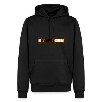 Mykonos Crew - Männer Premium Bio Hoodie - Schwarz - Vorne - Nico (187cm)
