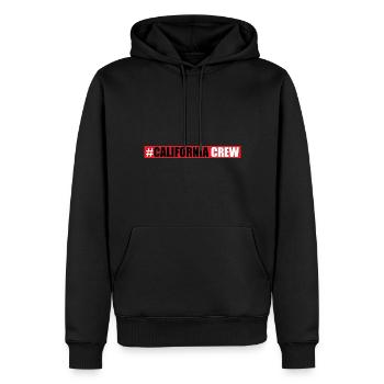 Équipage californien - Sweat à capuche Premium bio Homme - noir - Devant - Nico (187cm)