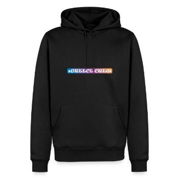 Greece Crew - Männer Premium Bio Hoodie - Schwarz - Vorne - Nico (187cm)