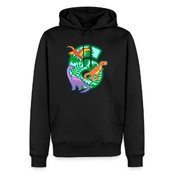 Dinosaurier 6. Geburtstagsparty Nummer 6 - 6 Jahre - Männer Premium Bio Hoodie - Schwarz - Vorne - Nico (187cm)