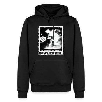 Padel - Men’s Premium Organic Hoodie - black - Front - Nico (187cm)