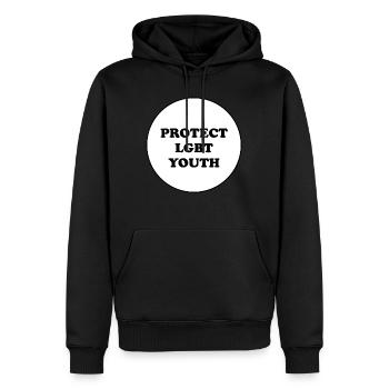 Schutz von LGBT-Jugendlichen - Männer Premium Bio Hoodie - Schwarz - Vorne - Nico (187cm)