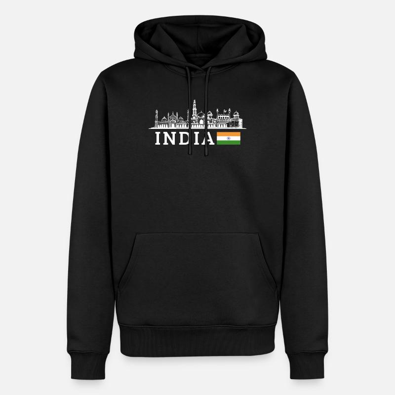 Indien - Männer Premium Bio Hoodie - Schwarz