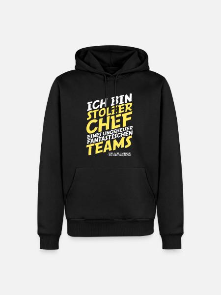 Stolzer Chef Eines Fantastischen Team Chefin Büro - Männer Premium Bio Hoodie - Schwarz