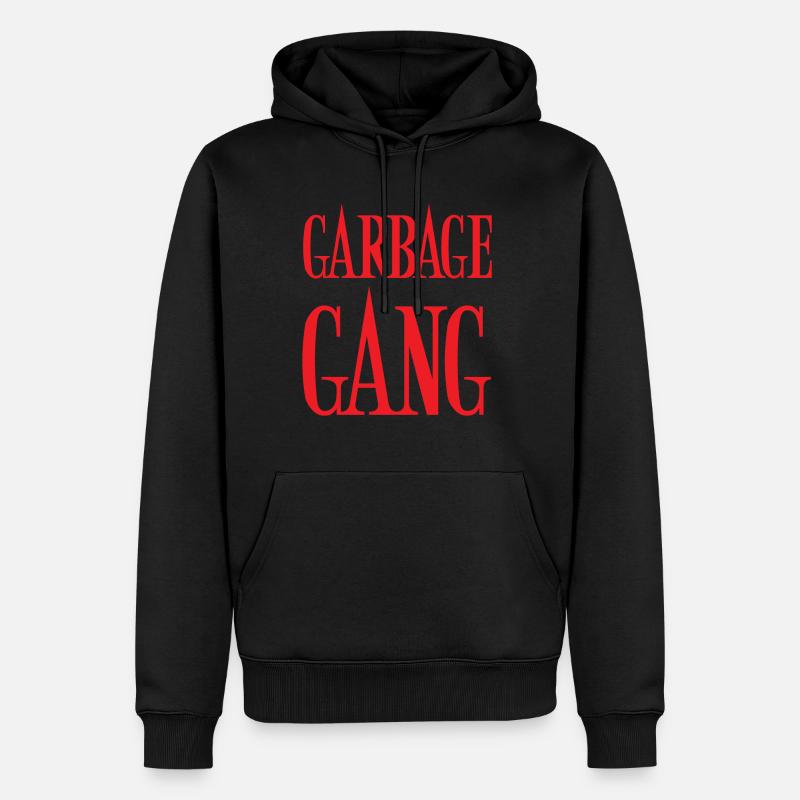 Müllwagen - Männer Premium Bio Hoodie - Schwarz