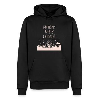 Die Natur ist meine Kirche Satanic Satanismus - Männer Premium Bio Hoodie - Schwarz - Vorne - Nico (187cm)