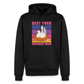 Meilleur poulet de tous les temps Poulets Maman Poulet Maman Dame Mère - Sweat à capuche Premium bio Homme - noir - Devant - Nico (187cm)