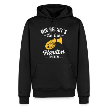Baritonhorn Musiker Bariton Orchester Blasmusik - Männer Premium Bio Hoodie - Schwarz - Vorne - Nico (187cm)