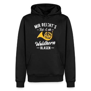 Waldhorn Hornist Orchester Musiker Horn Blasmusik - Männer Premium Bio Hoodie - Schwarz - Vorne - Nico (187cm)