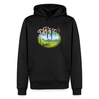 100% Pfälzer Pälzer Palz Pfalz Mundart Dialekt - Männer Premium Bio Hoodie - Schwarz - Vorne - Nico (187cm)